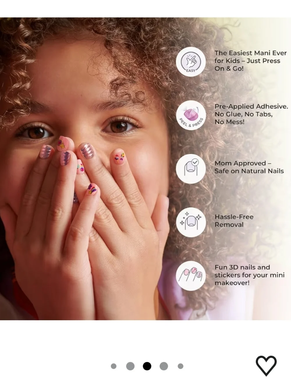 imPRESS Pink Mini Press-On Nail Set with Sticker Accents